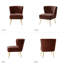 Chaise d'appoint d'appoint en velours capitonné Leona-1782845385