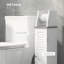 Bathroom Cabinet, With Roll Holder And Adjustable Shelf White