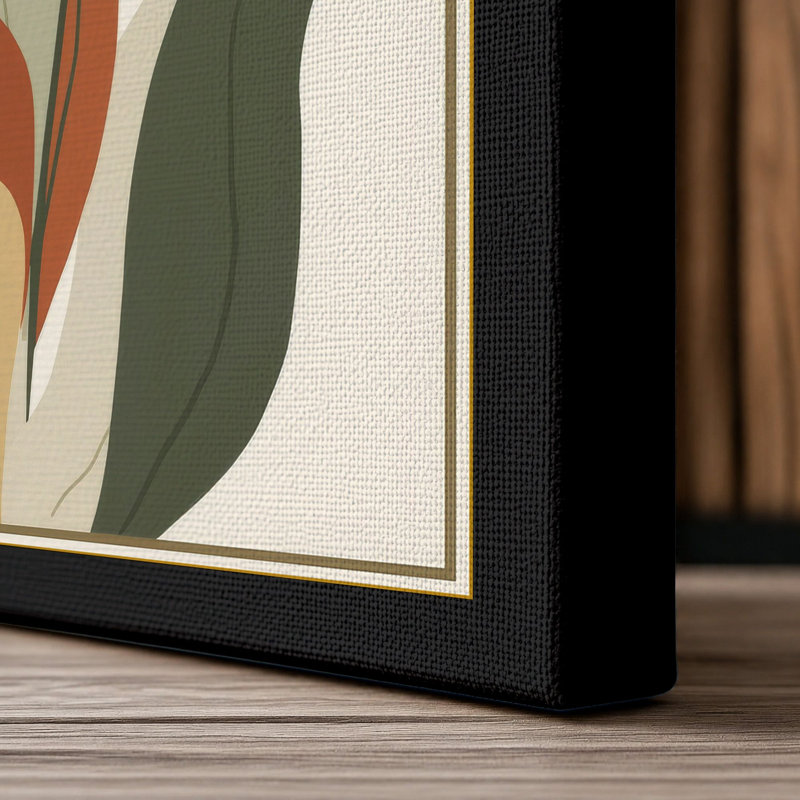 Study Botanical - Wrapped Canvas, 18x12 - 45.7 x 30.5 cm, Black Border