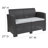Alderman Faux Rattan Loveseat with All-Weather Cushions-1877930292