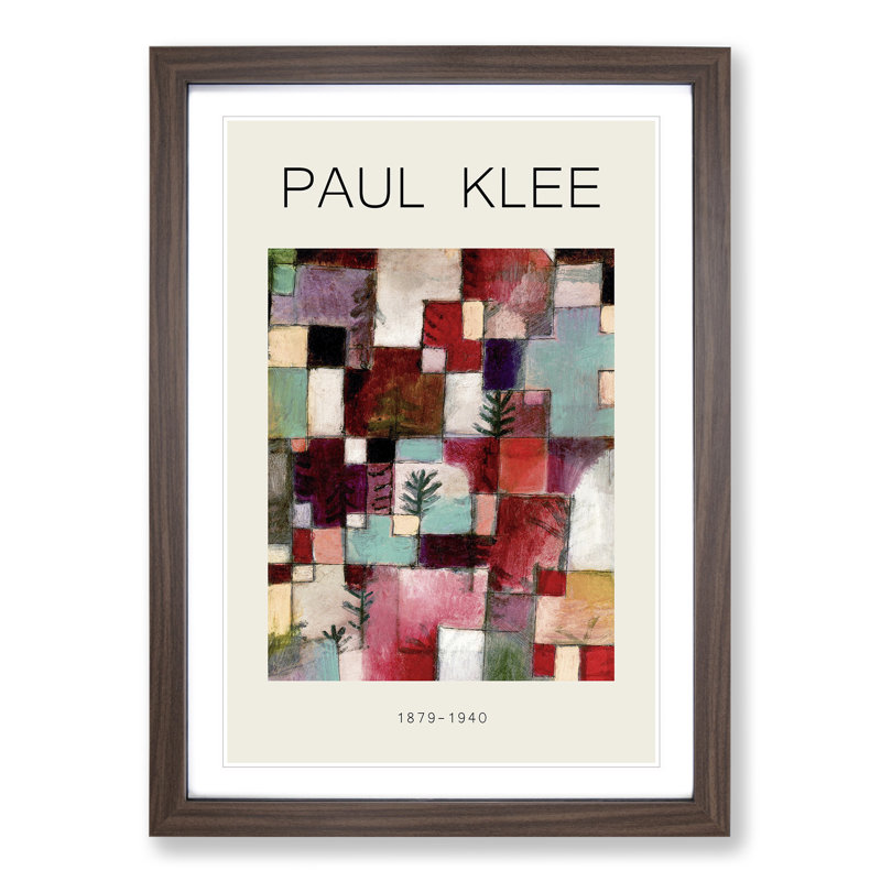 Red Green and Violet Rhythms by Paul Klee - Picture Frame Graphic Art, 48cm H x 36cm W x 2cm D