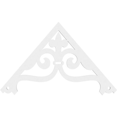 Finley Signature Urethane Gable Pediment, Primed Tan
