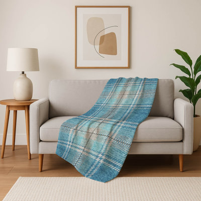 Addison Machine Washable Sherpa ASB936 Damask Throw Blanket