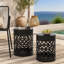 Ensemble de tables d'appoint d'extérieur Delight en fer thermolaqué, élégant et durable pour les espaces modernes, noir