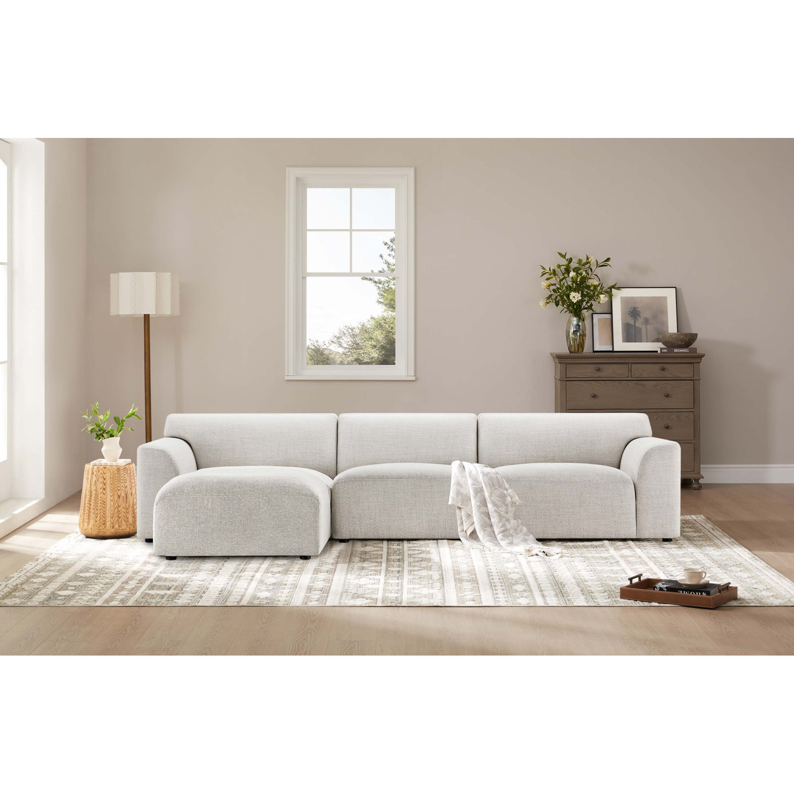 Morell Sectional, Nathan Wheat Tweed