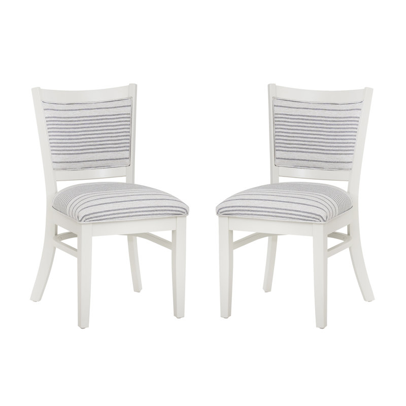 Chaise d'appoint à rayures grises Lainey, Gris