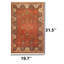 Tapis rouge rouille d'inspiration persane