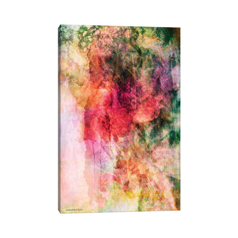 Soft Colour Floral Abstract by Bluebird Barn - Wrapped Canvas Print, 20.32 cm H x 30.48 cm W