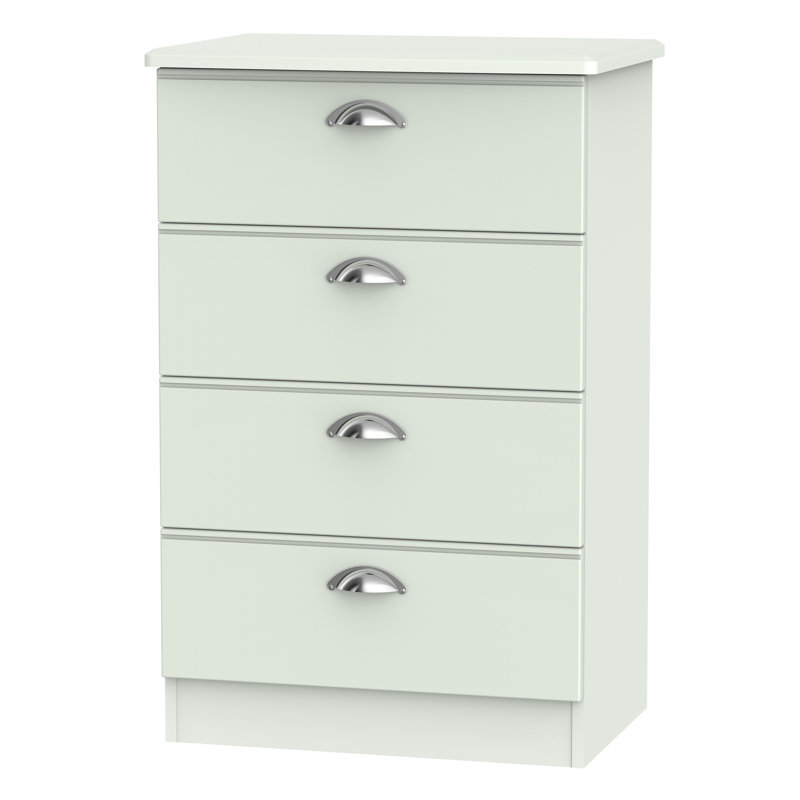 Fully Assembled Murier 4 Drawer Chest, Grey Matt/Grey Matt