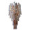 Lustre suspendu en verre à fusion Murano Mazzega