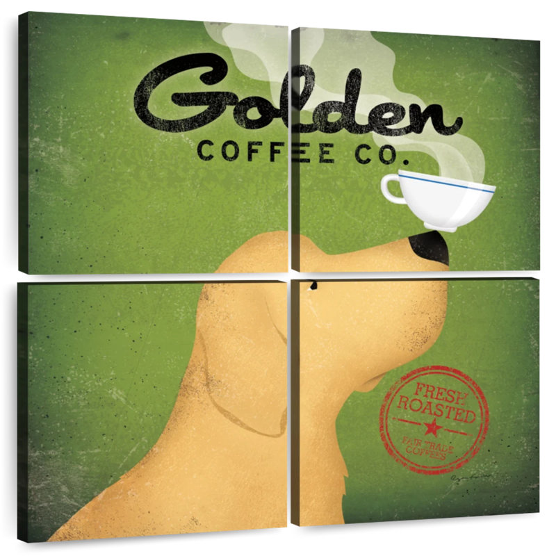 Yarlin Golden Coffee Co sur fond vert