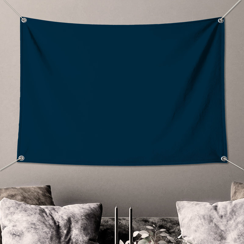 Solid Teal Background Wall Tapestry - Teal Wall Decor, 50in H x60in W with 4 Grommets