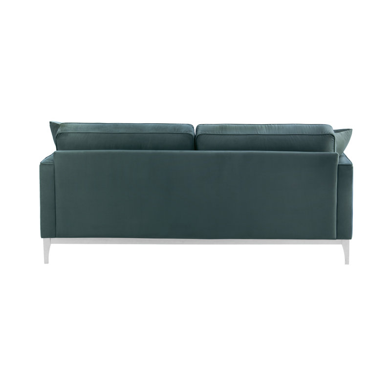 Hotz 3 Seater Upholstered Made to Order Sofa, Green, White