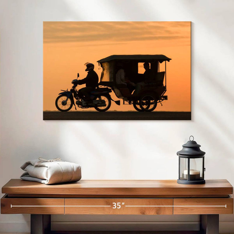 Silhouette de tuk-tuk, H 16 po x l 24 po