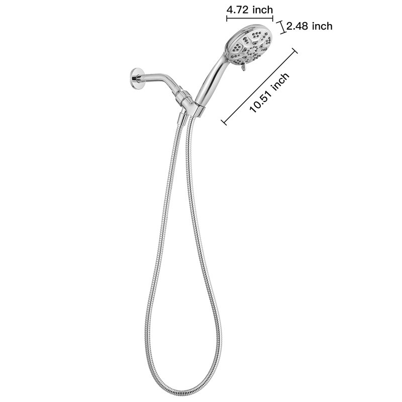 Adjustable Shower Head 1.8 GPM GPM, Polished Chrome