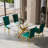 Velvet Dining Chairs Set - Woven Dining Room Chairs with Metal Legs- Modern Upholstered Accent Chair for Dining Room, Kitchen, Vanity, and Living Room-1476971140-1476971145-1487497232