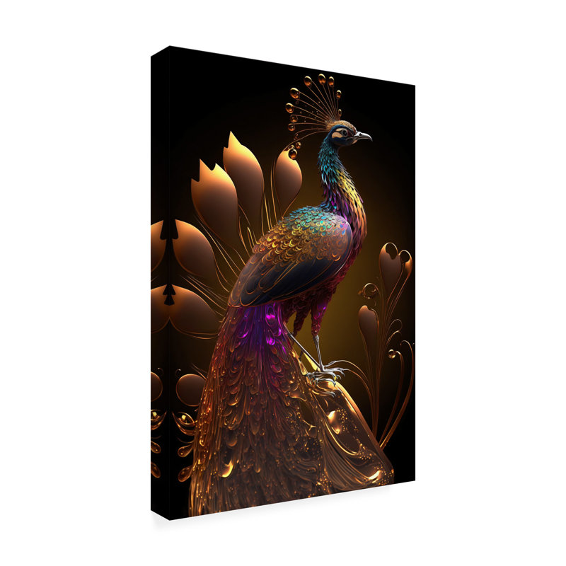 Art sur toile 35 "Ray Heere Proud Peacocks", H 24 po x l 16 po x P 2 po
