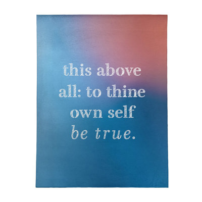 Tapis de poly-chenille en polyester à citations multicolores shakespeare