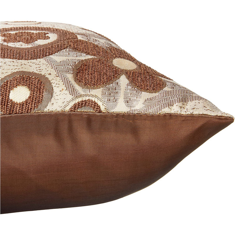 Housse de coussin Victoria Daisy, Brun/doré