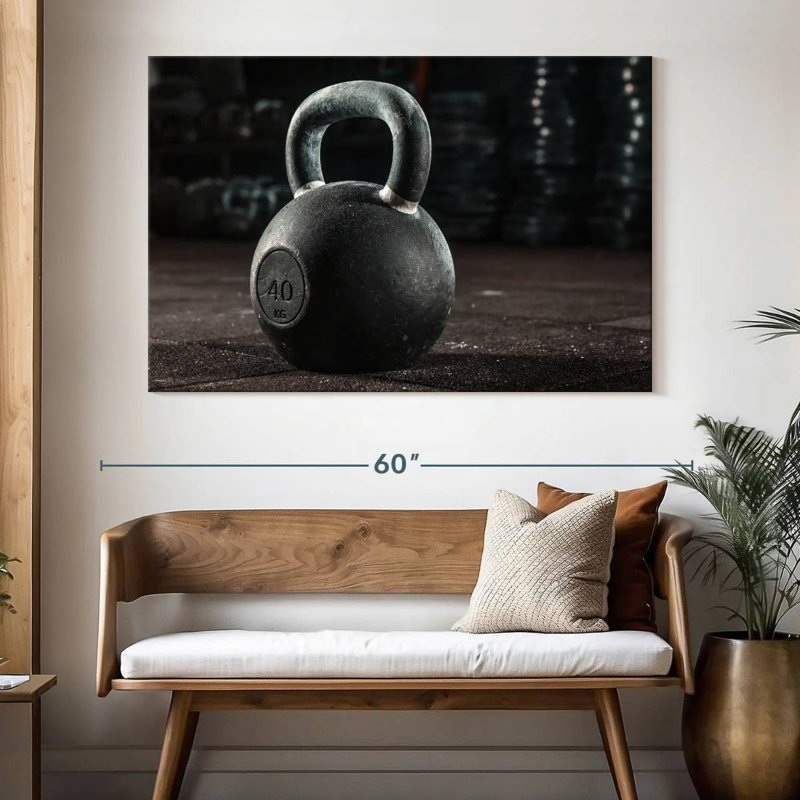 Sireci Heavy Gym Kettlebell, 34" H x 51" W