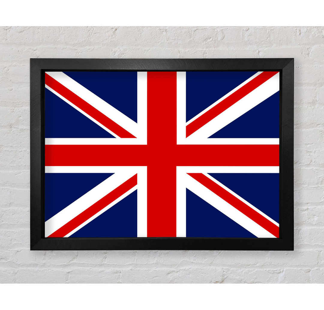 Britische Gerade Flagge Gerahmter Druck