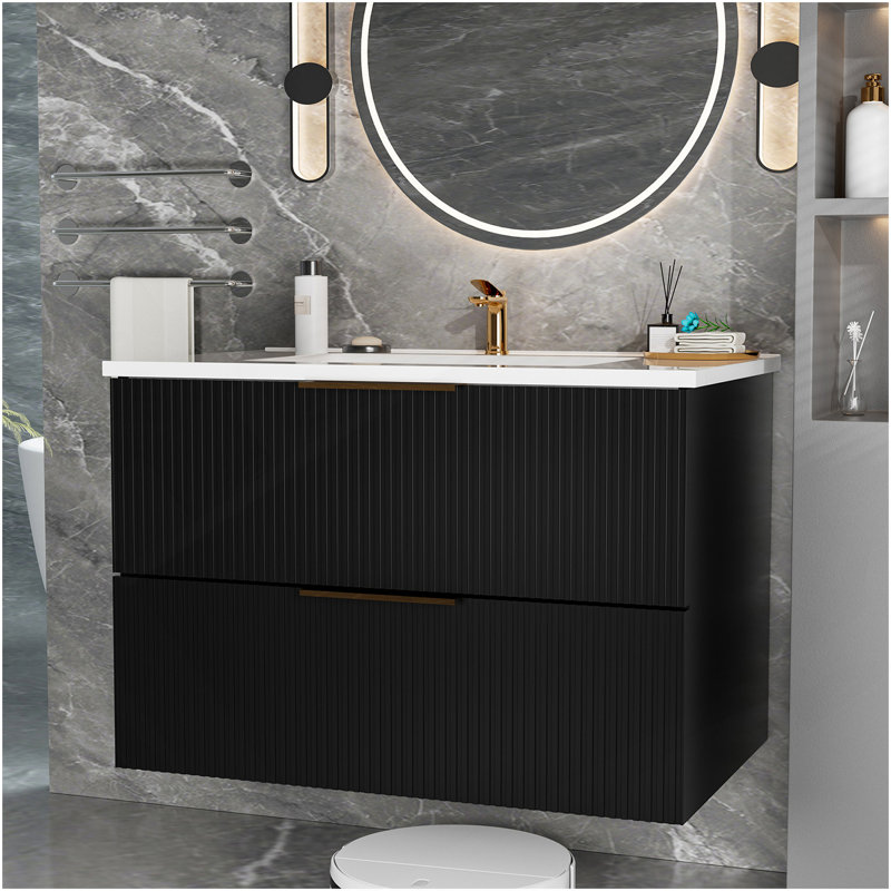 090 Armoire noire sans lavabo