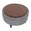 Repose-pieds rond avec rangement capitonné 32 "Ahan-1642619631