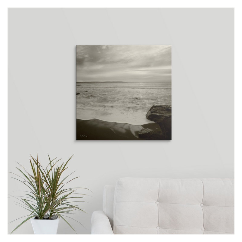 Tides And Waves " Tides And Waves Square II " by Alan Majchrowicz, 35" H x 35" W x 1.5" D, Canvas