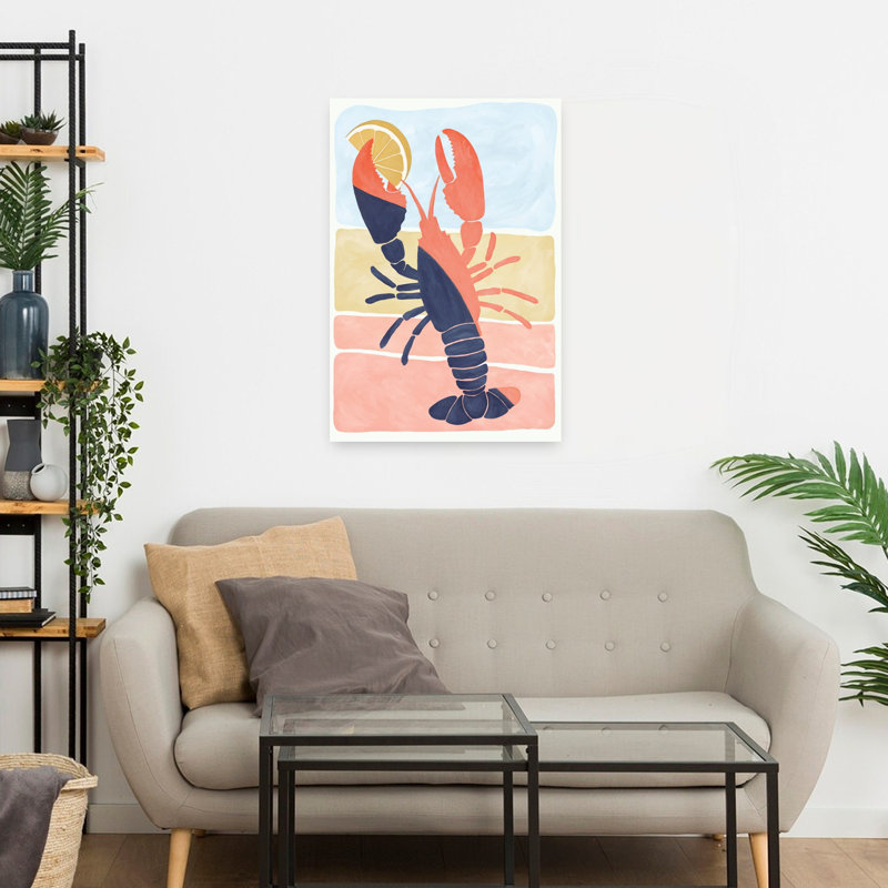 Chillin, homard, coquillages, homard, art mural côtier, H 24 po x l 16 po