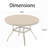 All - Weather Outdoor Round Dining Table For 4 6, Colored Metal With Adjustable Umbrella Hole Deck, Garden, Poolside. Quality Construction Bent Legs, Hand Polished Finish, And Effortless Assembly-2095596154