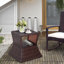 Table d'appoint de patio avec trou pour parasol, table d'appoint d'extérieur, table d'appoint à 2 niveaux en rotin tressé avec tablette de rangement-352064016