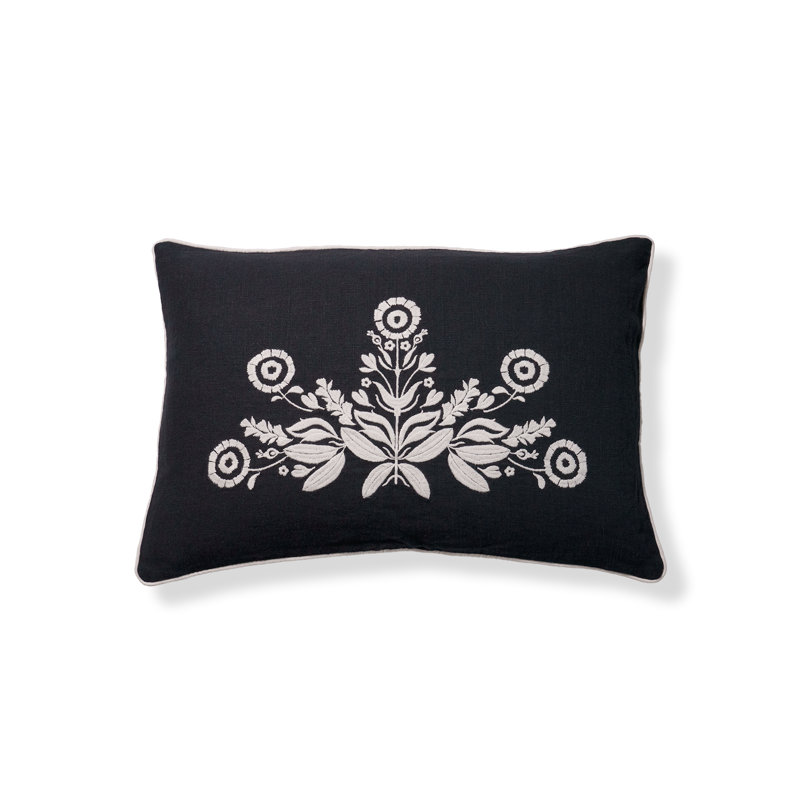 Coussin Floral, H 16 po x l 24 po, Forme rectangulaire