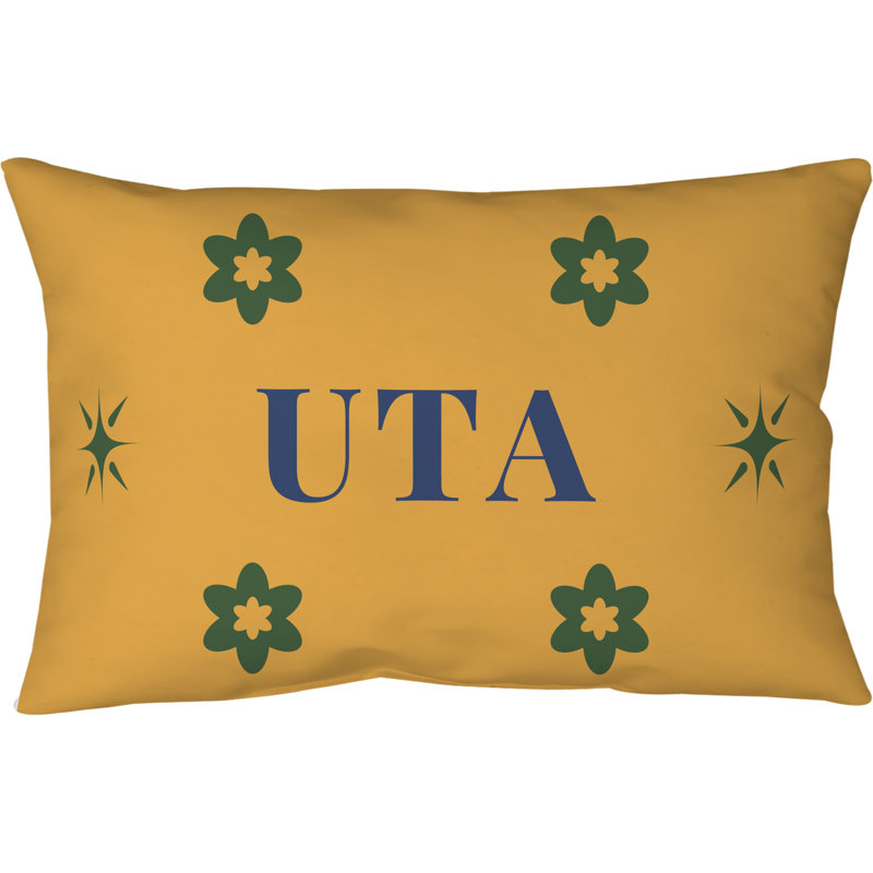 Coussin en simili suède de basketball Utah 20 po x 14 po, Or, bleu, vert, Utah