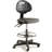 Backed Adjustable Height Ergonomic Lab Stool with Footring Wheels