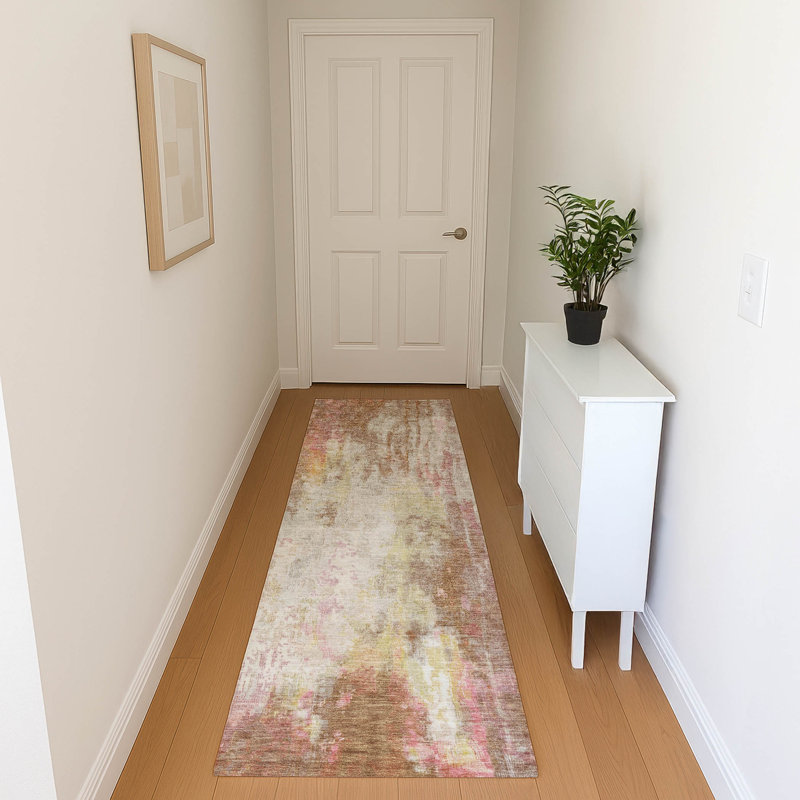 Premium Machine Washable Marasco AMF1640 Abstract Rug, Runner 2'3" x 7'6"