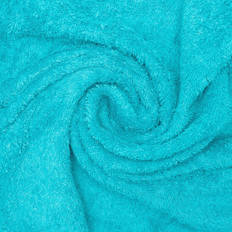 Ensemble de serviettes essuie-mains 100% coton 4 pièces Kendra, Bleu sarcelle, 4
