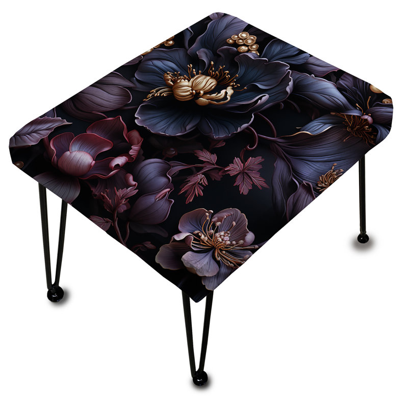 Mystic Orchids Moody Patterns - Repose-pieds rectangulaire floral
