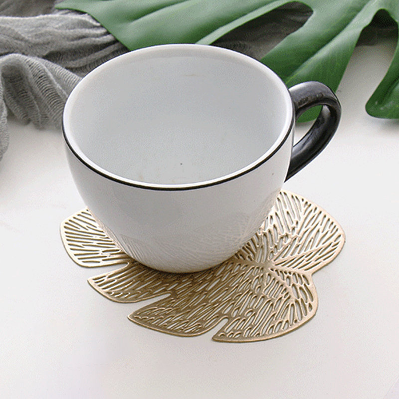 Sous-verres Monstera Monstera, Doré