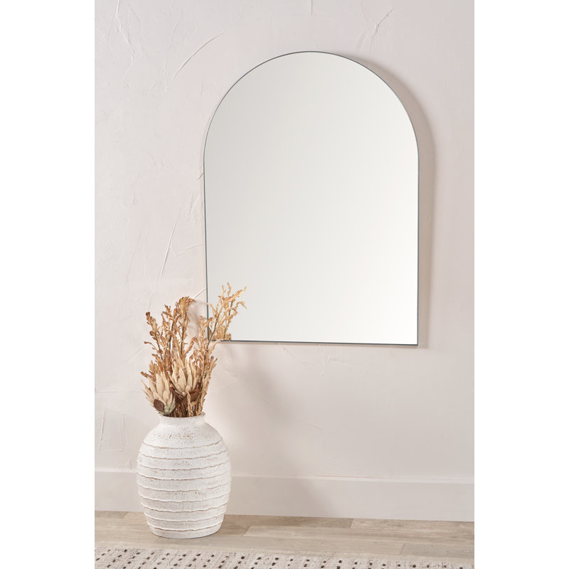 Metal Arch Mirror, Brushed Nickel