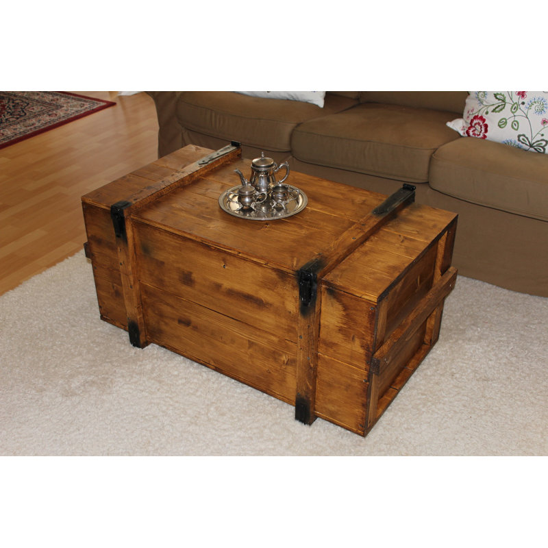 Santino Solid Wood Coffee Table, 48cm H x 98cm W x 55cm D