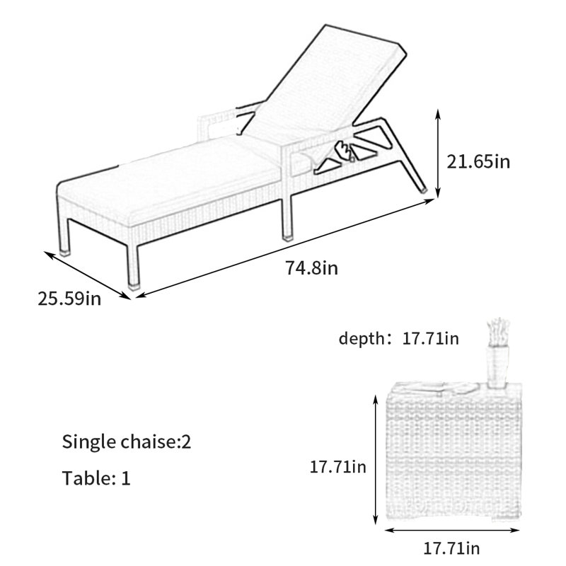 Chaise longue de loisirs pour piscine extérieure