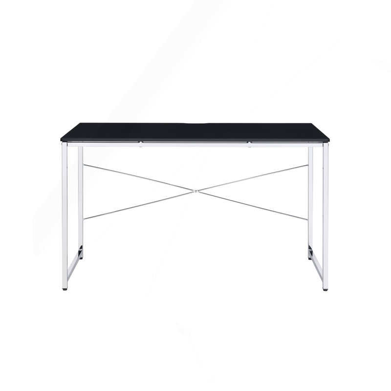 Bureau d'écriture noir et chrome