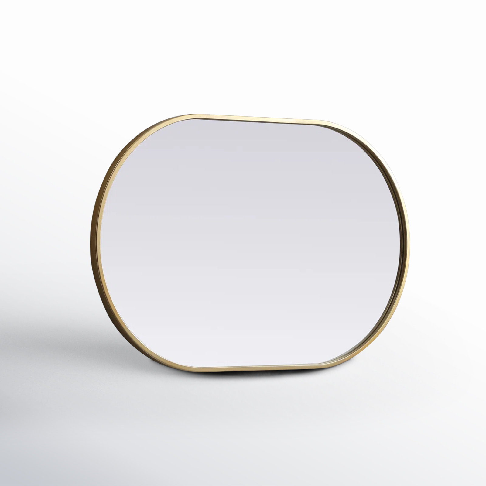 Sabine Metal Pill Wall Mirror, 30" x 20", Brass