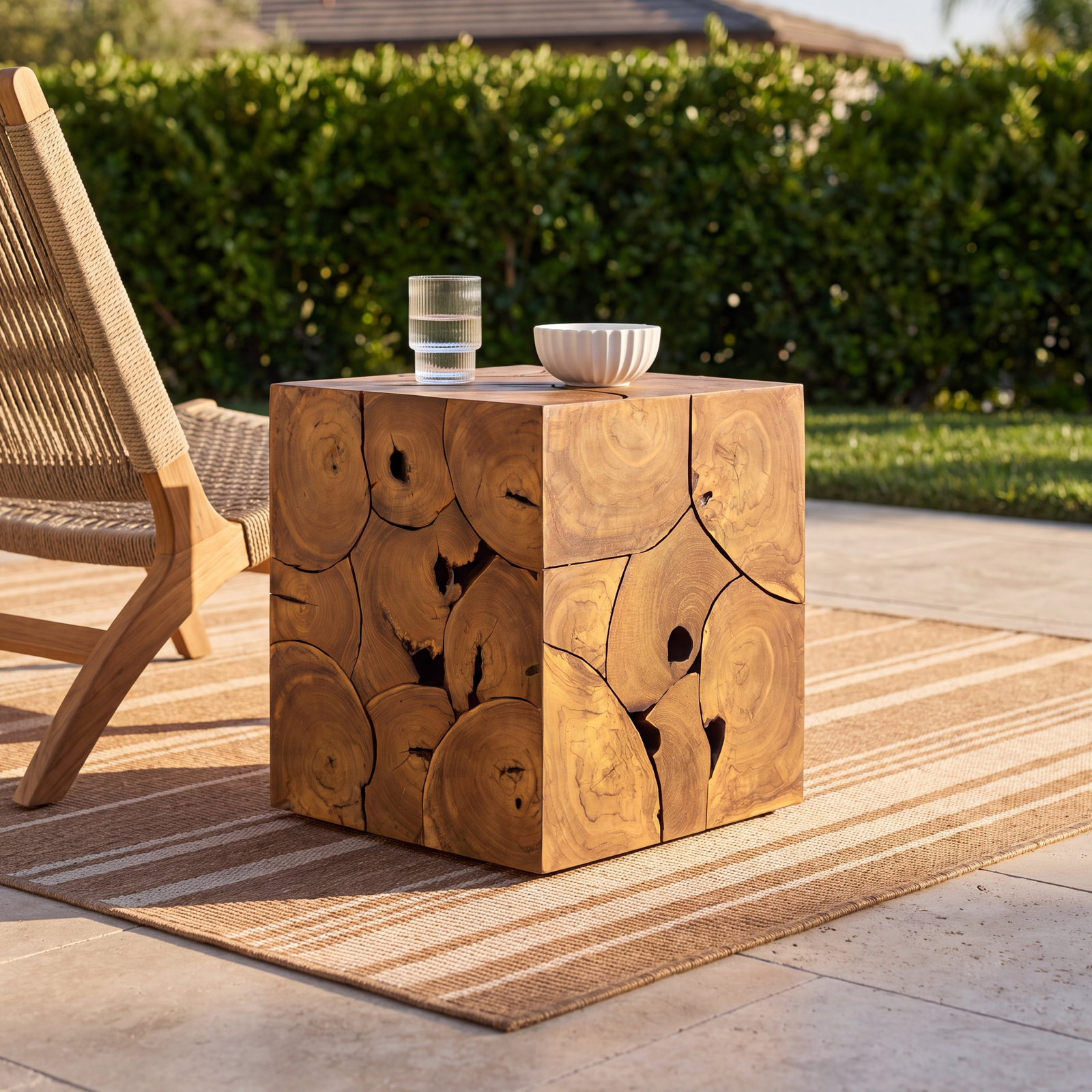 Gwyneth 19.75'' Teak Outdoor Side Table