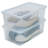 Rebrilliant 6 Pack Stackable Storage Bins with Lids in Clear