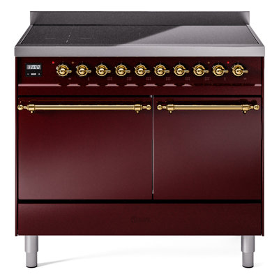 Cuisinière à induction ILVE Nostalgie II Series 40 po avec 6 éléments à induction (porte pleine)
