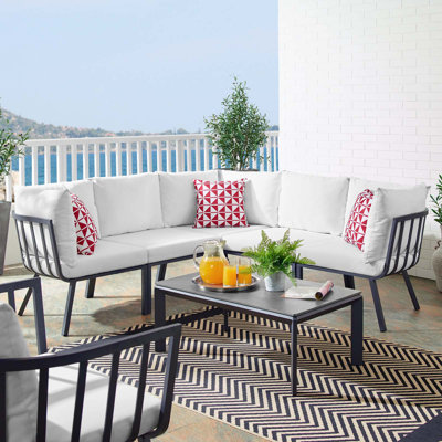 Modway Riverside 6 Piece Outdoor Patio Aluminum Set by Modway