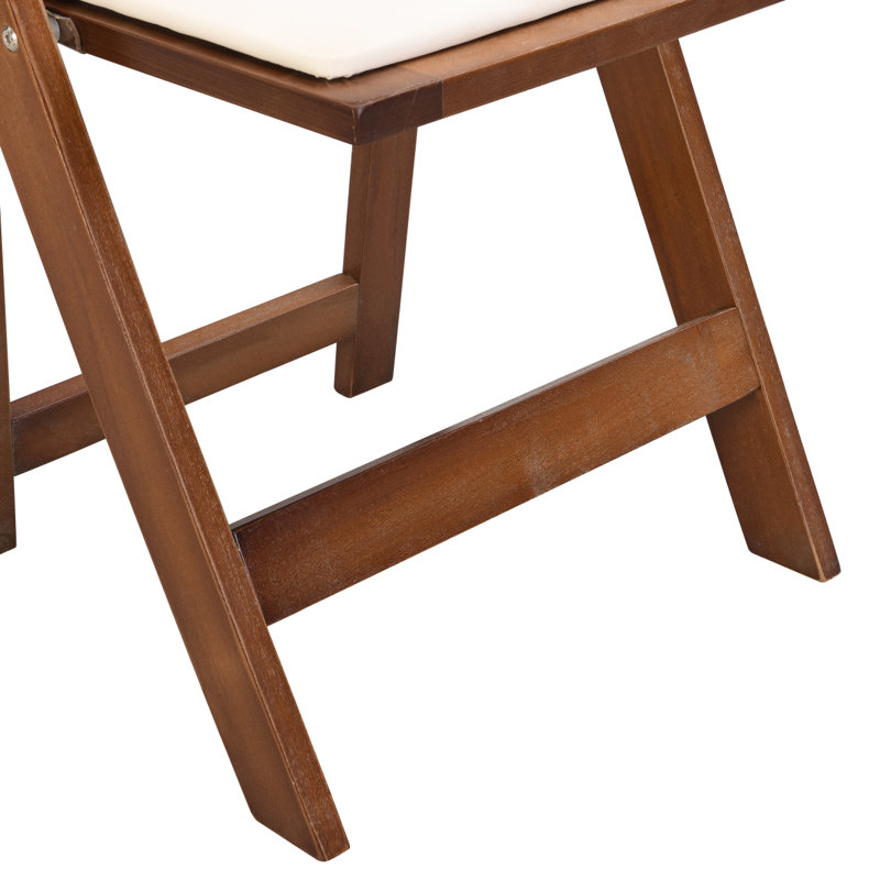 Chaises pliantes rembourrées en bois Dulcina, Brun