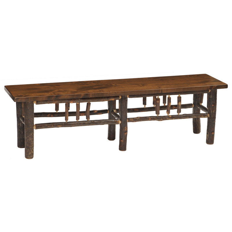 Hickory Solid Wood Bench, 5-foot, Espresso