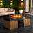 Laurean 47 Inch Propane Fire Pit Table With Metal Frame And 2 Drawers Gas Fireplace With Open Storage Shelf And Adjustable Feet For Patio Deck